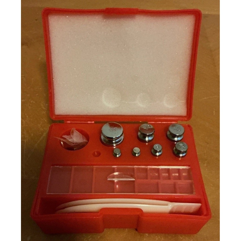 TPFM Calibration Weight Set 10mg - 100g Solid Steel with Tweezers, Missing 100g